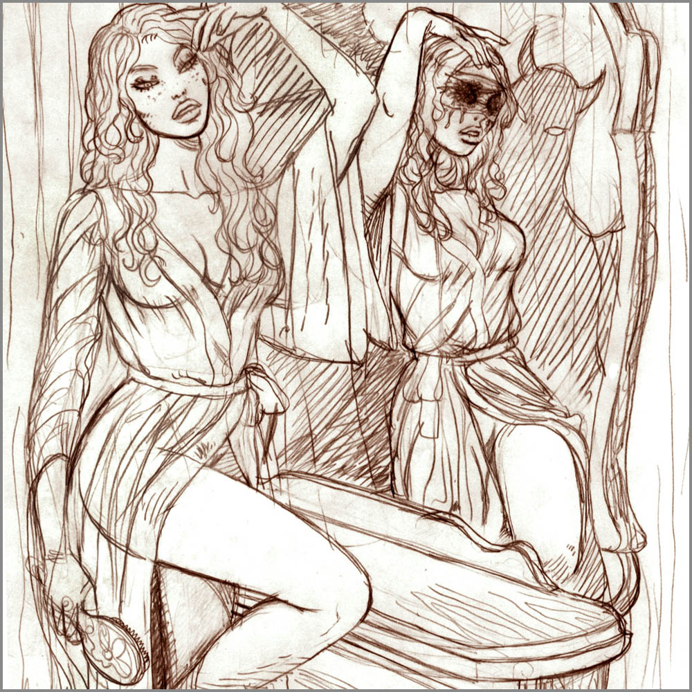Penny Darling Rough Sketch